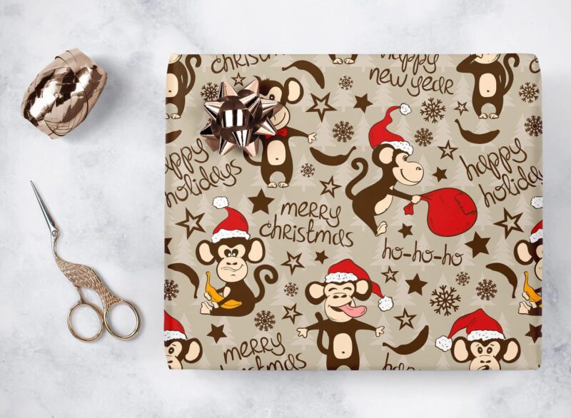 custom christmas wrapping paper