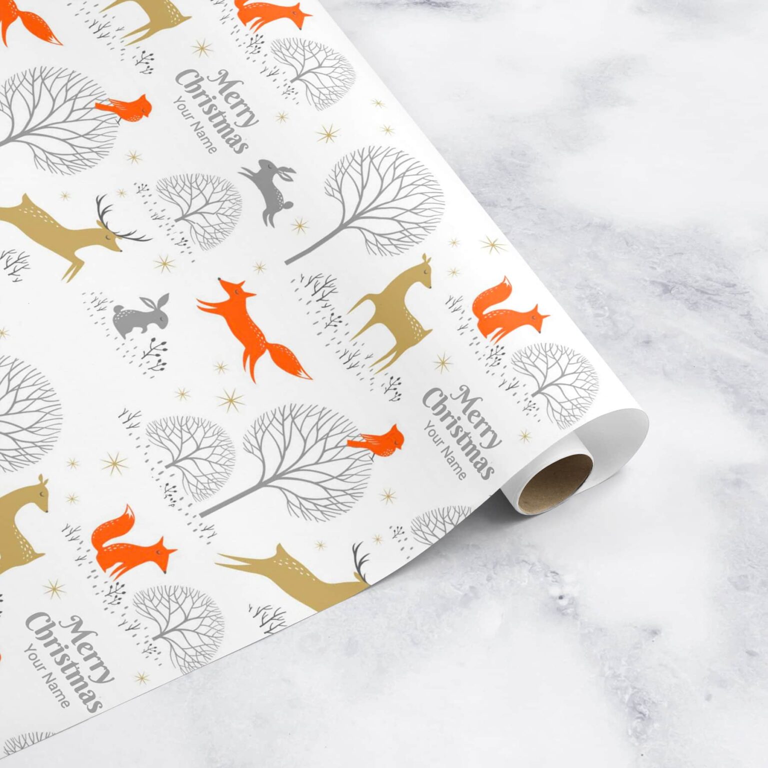 Fox Christmas Wrapping Paper 